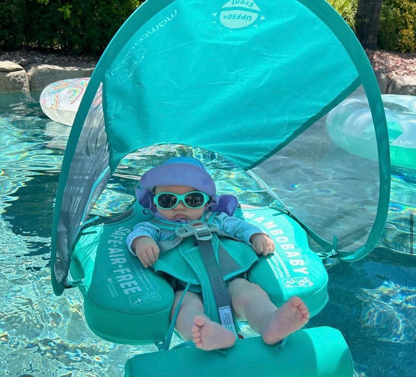 Mambobaby Float's unique sunshade design protects against intense UV rays