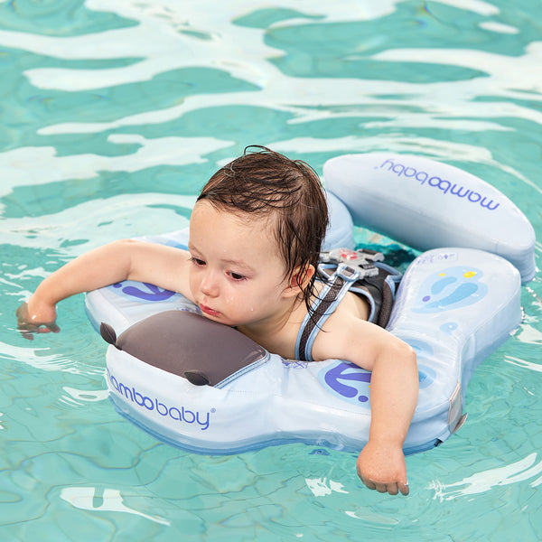 Mambobaby Air-Free Blue Butterfly Chest Float with 3D Canopy
