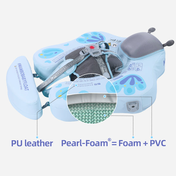 Mambobaby Air-Free Blue Butterfly Chest Float with 3D Canopy