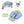 Laden Sie das Bild in den Galerie-Viewer, Mambobaby Air-Free Dino Jaw Chest Float with 3D Canopy

