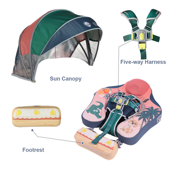 Mambobaby Air-Free Florida Chest Float with 3D Canopy