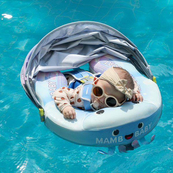 Mambobaby Air-Free Jellyfish Chest Float with 3D Canopy