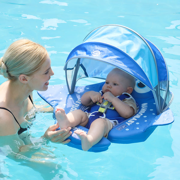 Mambobaby Air-Free Manta Ray Chest Float with 3D Canopy