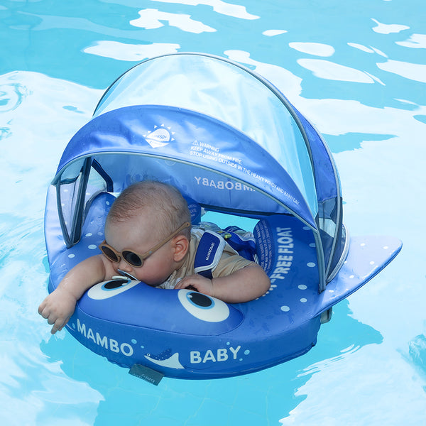 Mambobaby Air-Free Manta Ray Chest Float with 3D Canopy