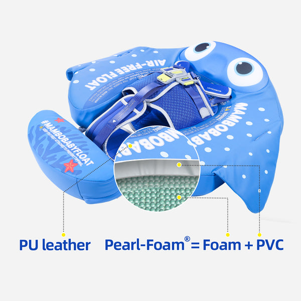 Mambobaby Air-Free Manta Ray Chest Float with 3D Canopy