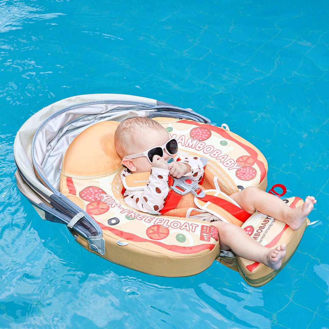 Mambobaby Air-Free Pizza Chest Float with 3D Canopy