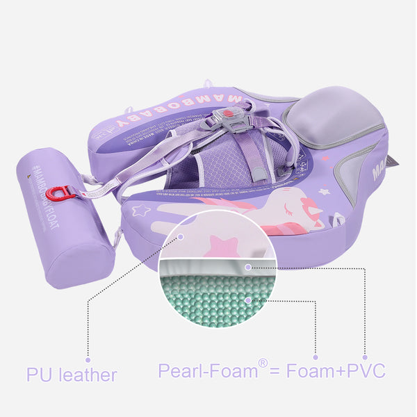 Mambobaby Air-Free Unicorn Chest Float with Flat Canopy