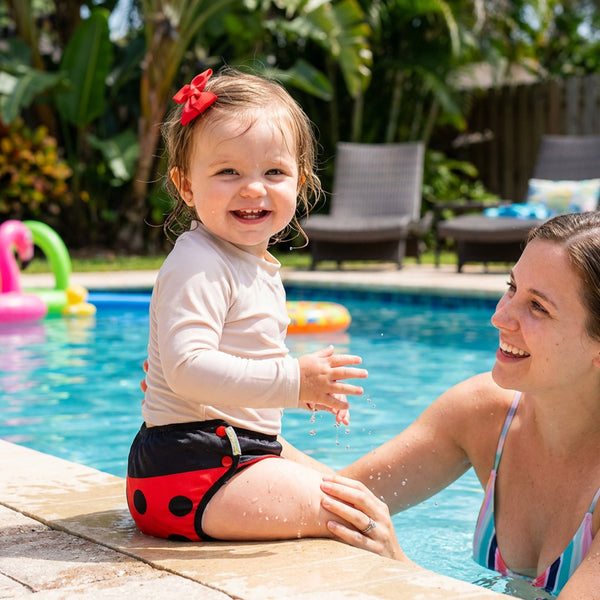 Mambobaby Baby Red Ladybug Swimming Diaper