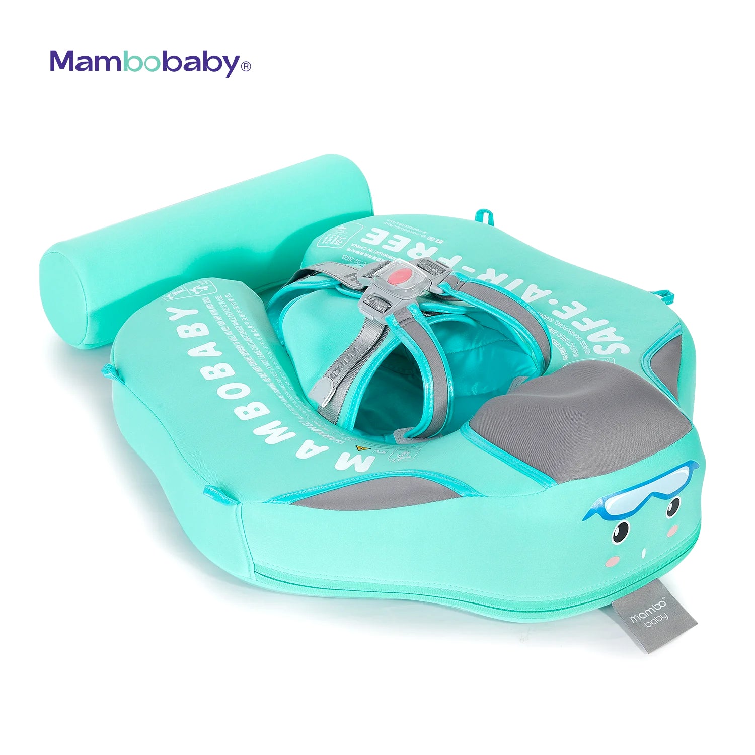 Mambobaby Air-Free Non-Inflatable Deluxe Infant Swim Float with Sun Shade Canopy