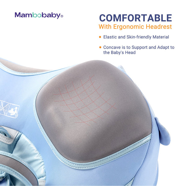 Mambobaby Air-Free Elephant Chest Float with Flat Canopy