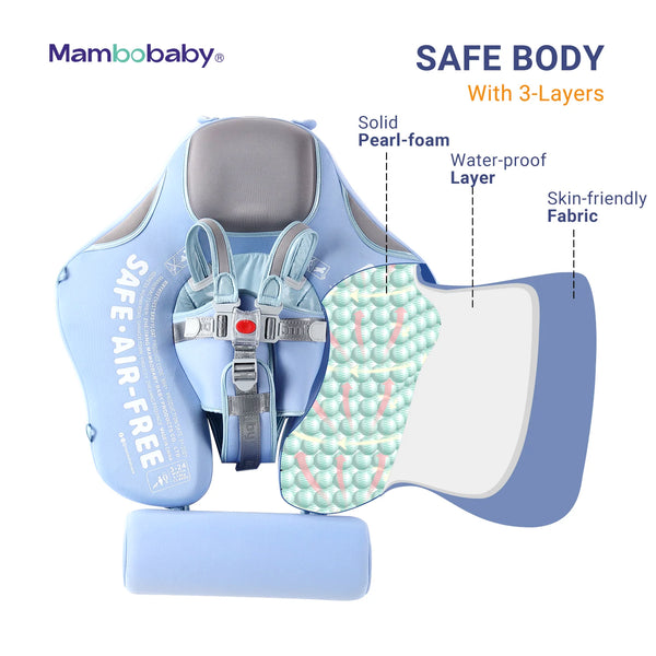 Mambobaby Air-Free Elephant Chest Float with Flat Canopy
