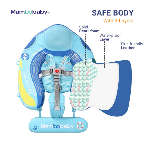 Mambobaby Air-Free Steamship Chest Float with Flat Canopy