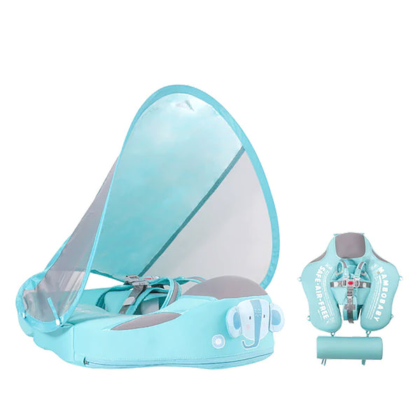 Mambobaby Air-Free Elephant Chest Float with Flat Canopy