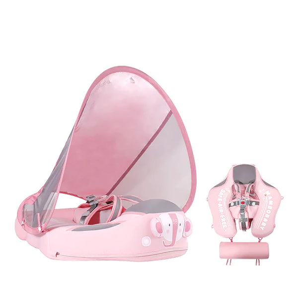 Mambobaby Air-Free Elephant Chest Float with Flat Canopy