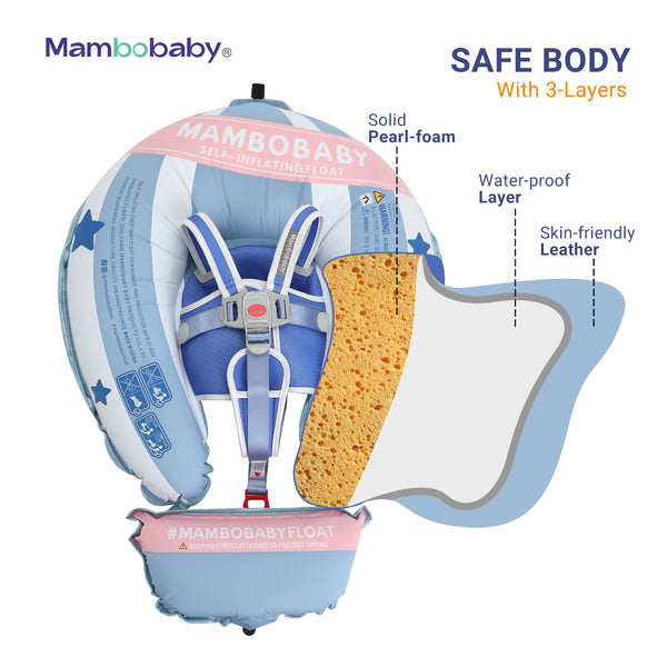 Mambobaby Self-Inflating Hot Air Balloon Chest Float with Flat Canopy