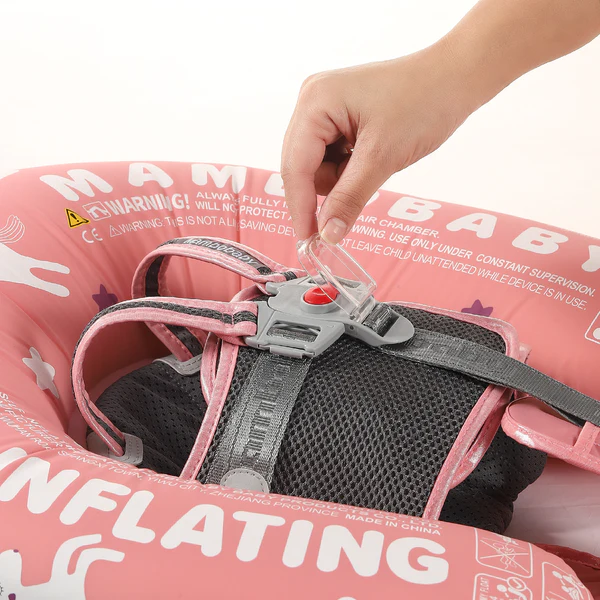 Mambobaby Self-Inflating Pink Chest Floating Bed With Flat Canopy