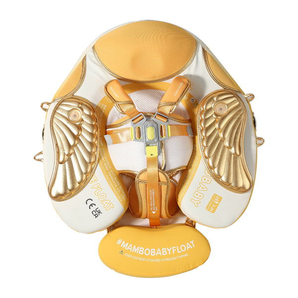 Mambobaby Air-Free Blue Angel Wings Chest Float with 3D Canopy
