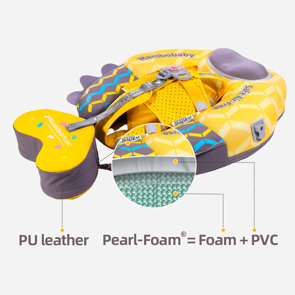 Mambobaby Air-Free Colorful Fish Chest Float with 3D Canopy