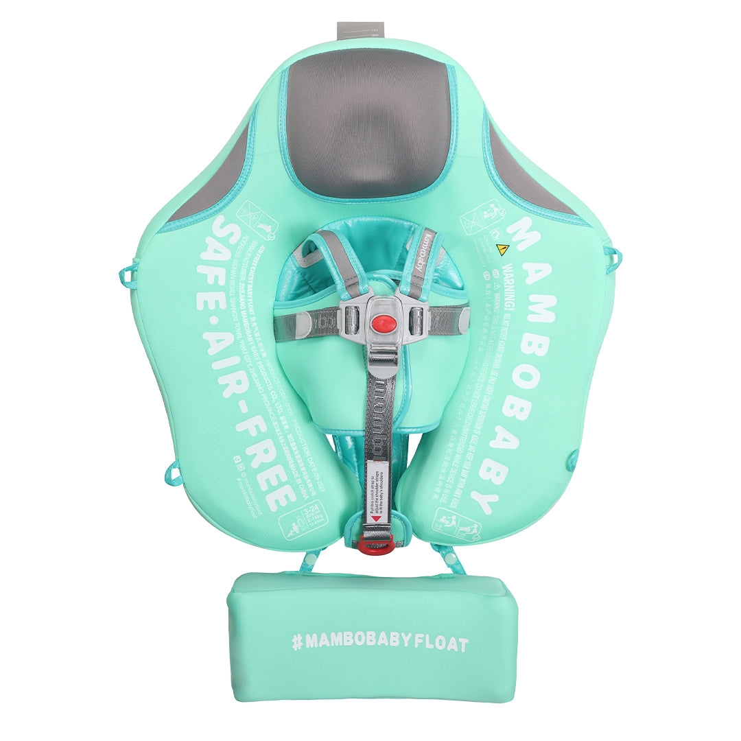 Mambobaby Air-Free Non-Inflatable Deluxe Infant Swim Float with Sun Shade Canopy