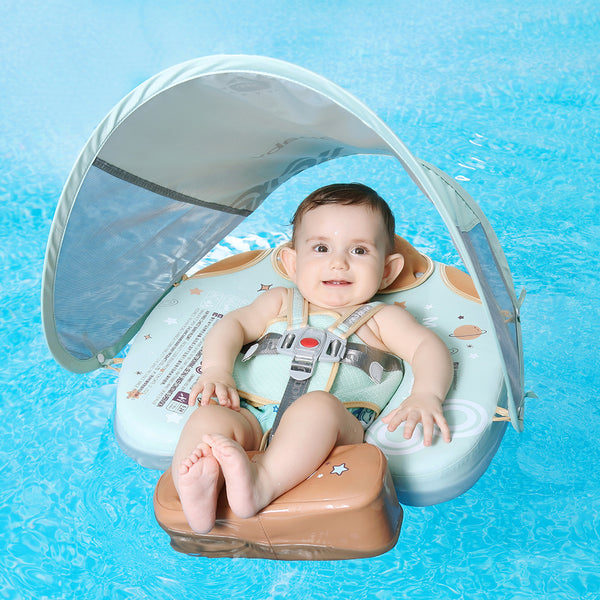 Mambobaby Air-Free Foldable Chest Float with Flat Canopy