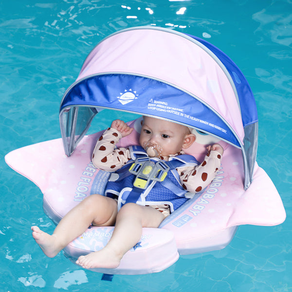 Mambobaby Air-Free Manta Ray Chest Float with 3D Canopy