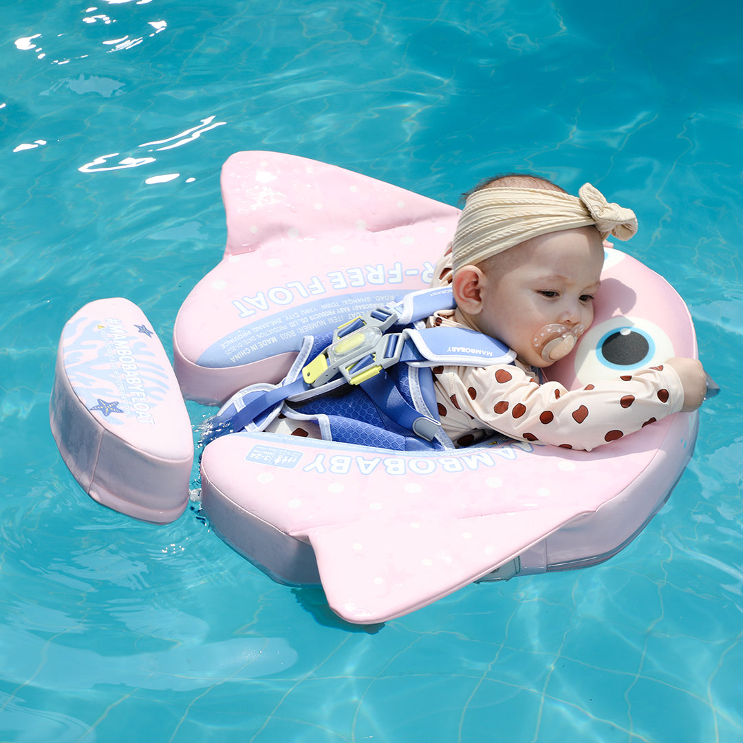 Mambobaby Air-Free Manta Ray Chest Float with 3D Canopy
