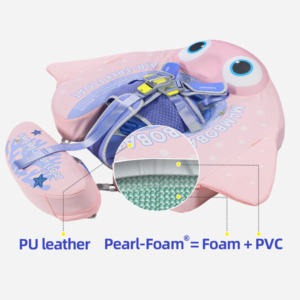 Mambobaby Air-Free Manta Ray Chest Float with 3D Canopy