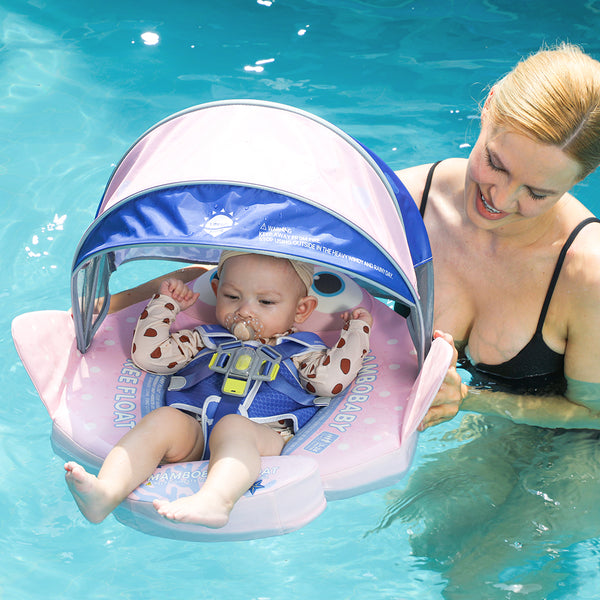 Mambobaby Air-Free Manta Ray Chest Float with 3D Canopy