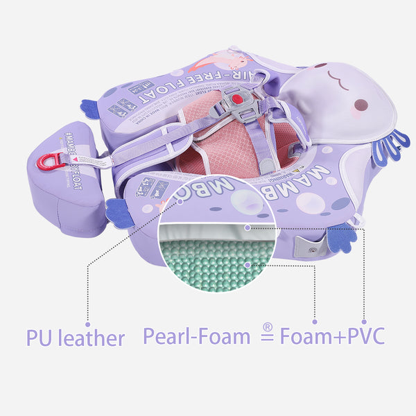 Mambobaby Air-Free Purple Salamander Chest Float with 3D Canopy